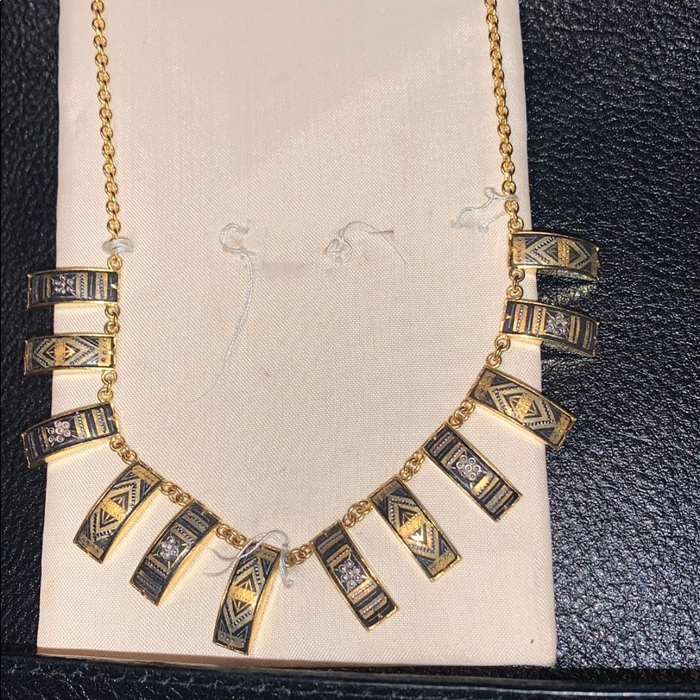 GORGEOUS Hand Made Damascene Necklace *Vintage* **EGYPTIAN REVIVAL**